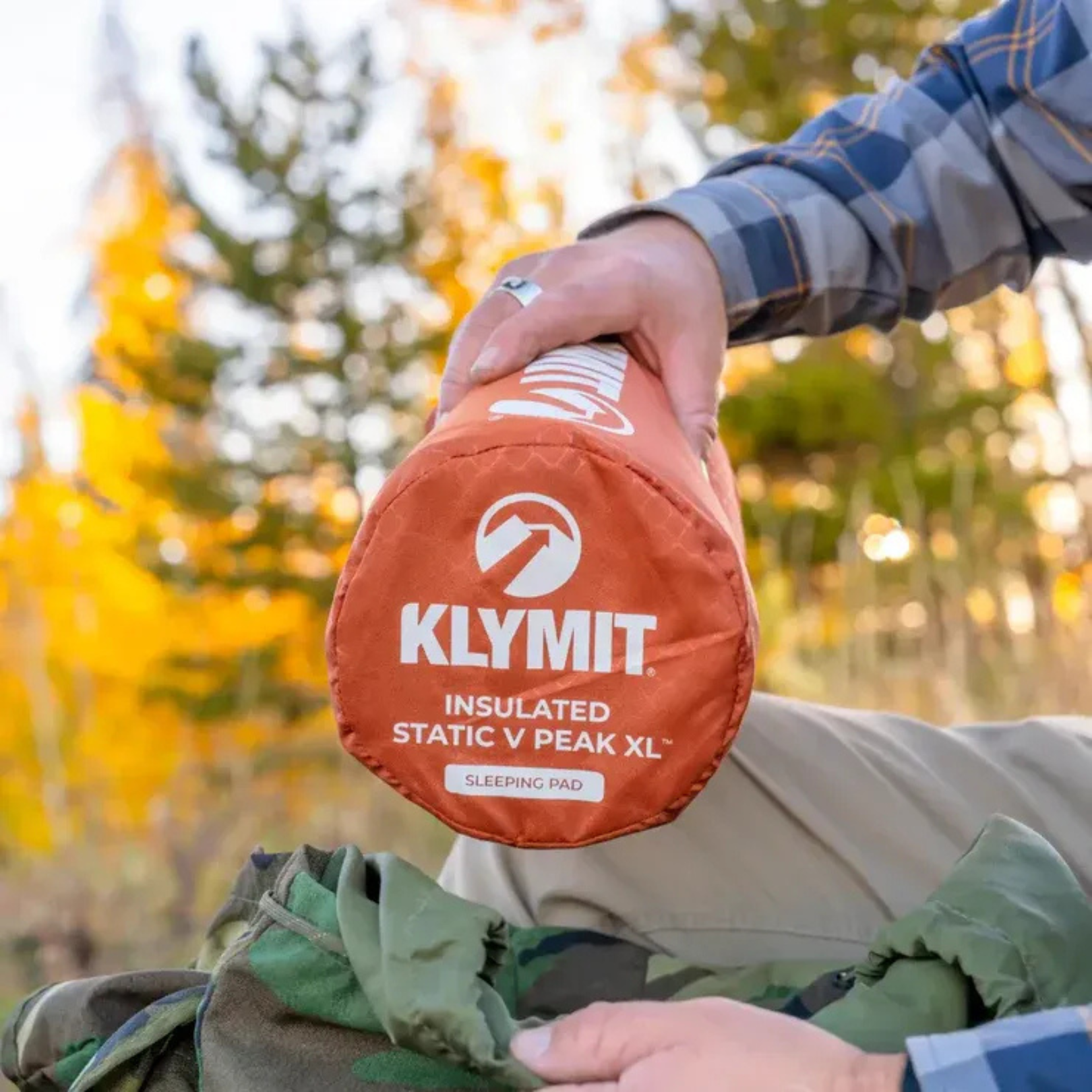 Klymit insulated sleeping pad packed size compact lightweight camping gear for backpacking trips