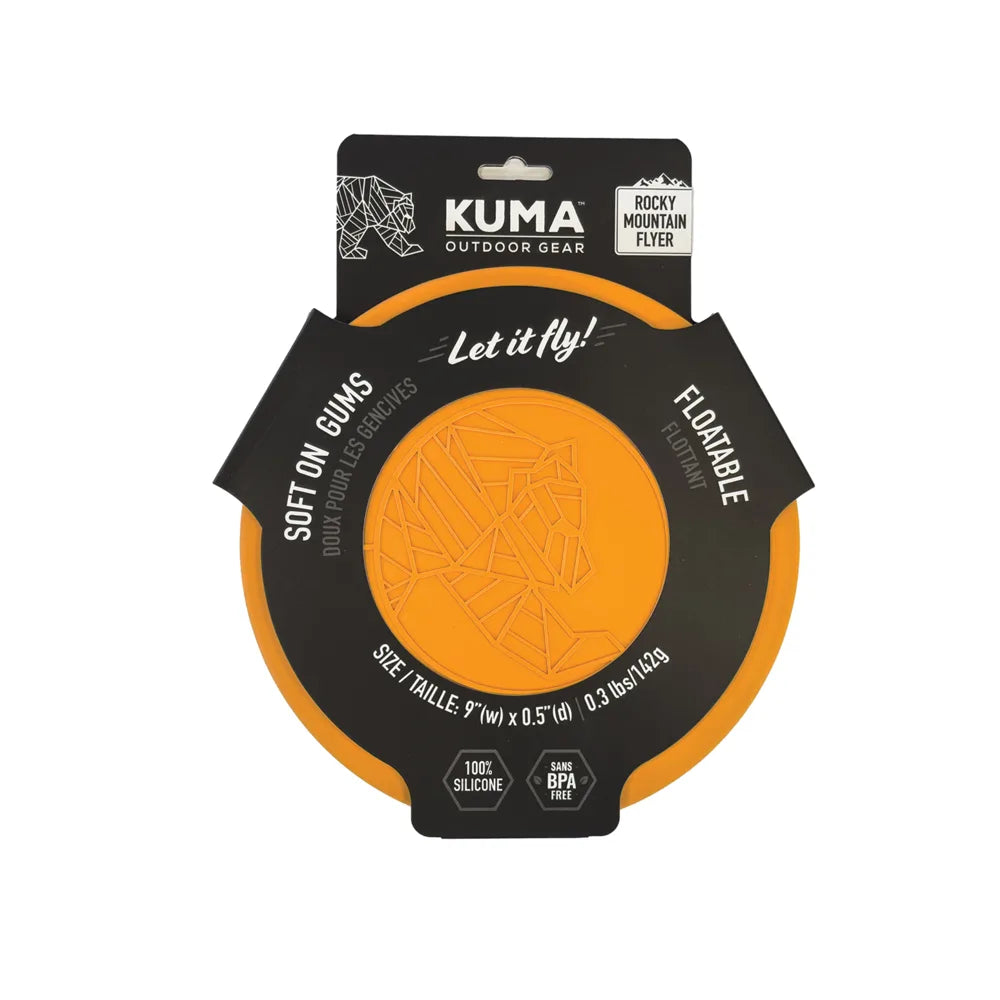 Kuma Rocky Mountain Flyer - Durable Silicone Dog Toy & Play Disc