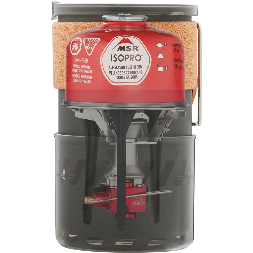 MSR Switch Stove System stove system packed with fuel canister inside cooking pot