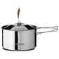 Primus stainless steel camping pot with lid and folding handle on white background