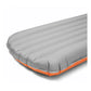 Close-up of the grey underside and rounded corner of the Rab Hypersphere 9.5 insulated inflatable sleeping mat