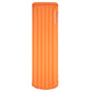 Orange Rab Hypersphere 9.5 down sleep mat laid flat, full-length front view showing vertical baffle construction