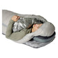 Rab Mythic Down Sleeping Bag -6C hooded side view on sleeping pad