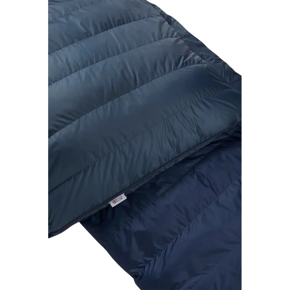 Outpost 500 sleeping bag fabric and stitching detail