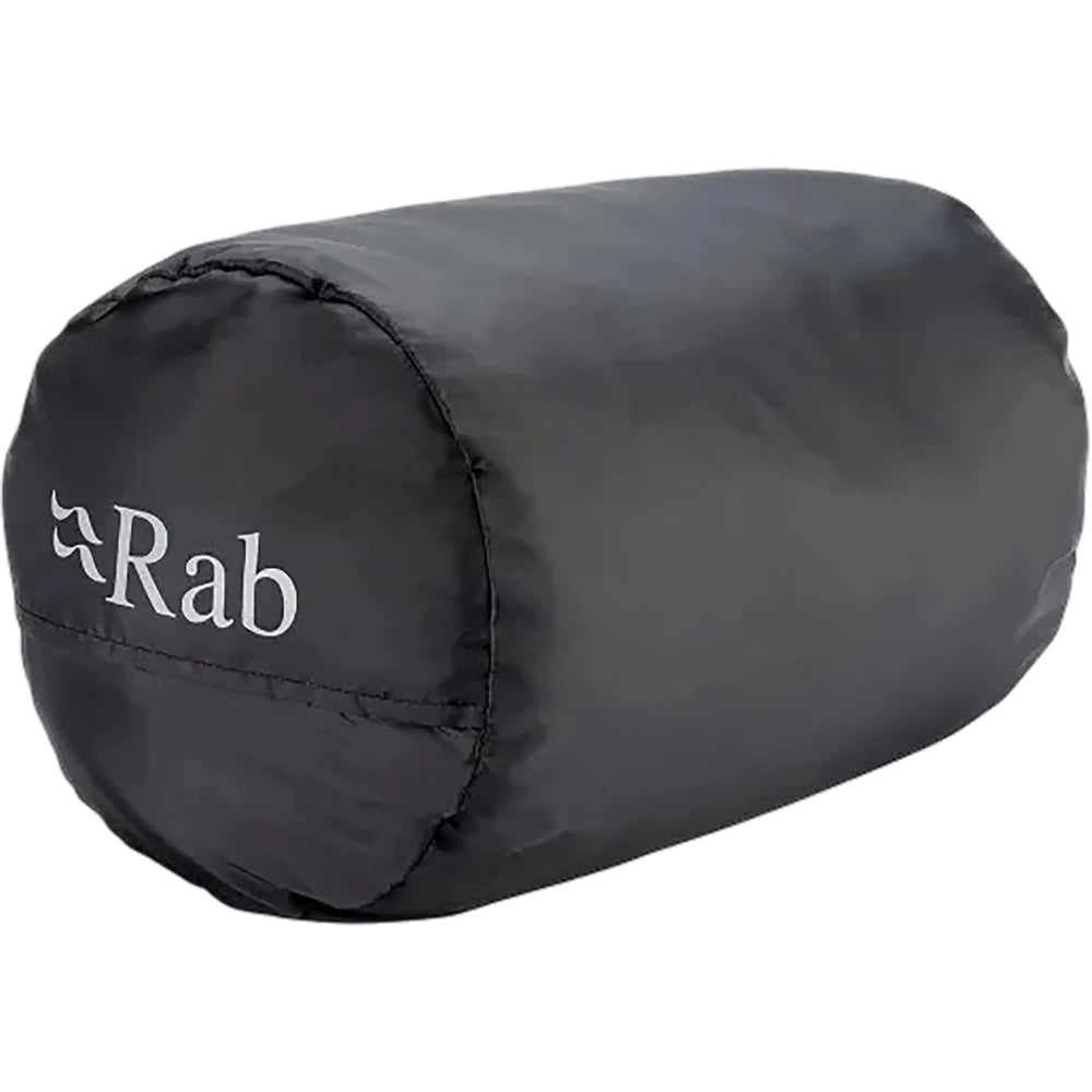 500 sleeping bag packed in black stuff sack