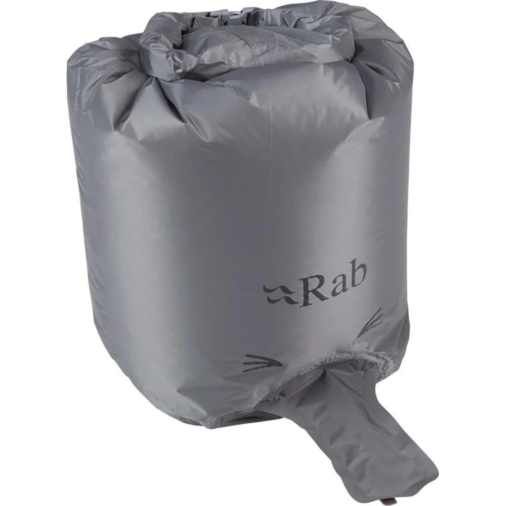 Rab Stratosphere 4 sleeping mat pump sack attached for easy inflation