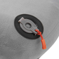 Close-up of Rab Stratosphere inflatable pillow valve with pull tab for quick inflation and deflation