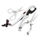 Rapala Angler’s Tool Combo with white fishing pliers, scissors and fish gripper with lanyard