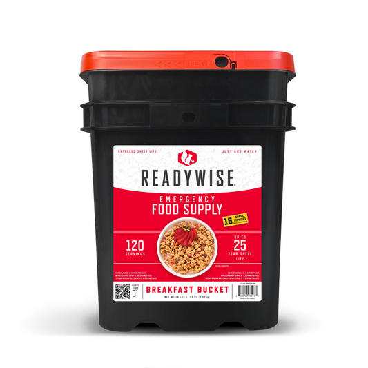 ReadyWise 120 Serving Breakfast Only Grab and Go Bucket