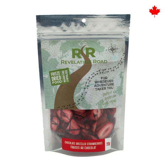 Revelation Road Chocolate Drizzled Strawberries – 20g Freeze-Dried Snack