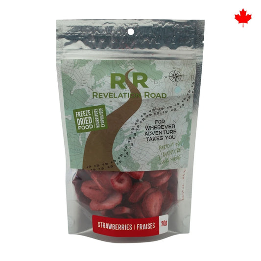 Revelation Road Freeze-Dried Strawberries – 20g Lightweight Fruit Snack