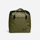 Rux 25L soft cooler bag in olive top view showing roll-top seal and handles.