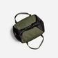 Rux 25L soft cooler bag in green top view showing straps and toll top closure