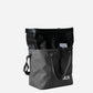 RUX 30L Waterproof Tote in black, black waterproof tote front left rolltop product image on white background