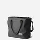 RUX 30L Waterproof Tote in black, black waterproof tote front no strap product image on white background