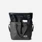 RUX 30L Waterproof Tote in black, black waterproof tote front rolltop product image on white background