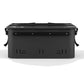 RUX 40L black adventure gear box side view with lid straps and rugged storage features