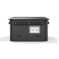 RUX 40L black waterproof storage container rear view with RFID label window for gear identification