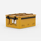 RUX 40L collapsible gear box in bronze color featuring open gear box camping storage