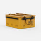 RUX 40L collapsible gear box in bronze color featuring rear angle waterproof storage box