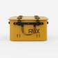 RUX 40L collapsible gear box in bronze color featuring side view waterproof gear box