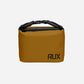RUX 5L Cooler in bronze, front view with black roll-top handle and RUX logo.