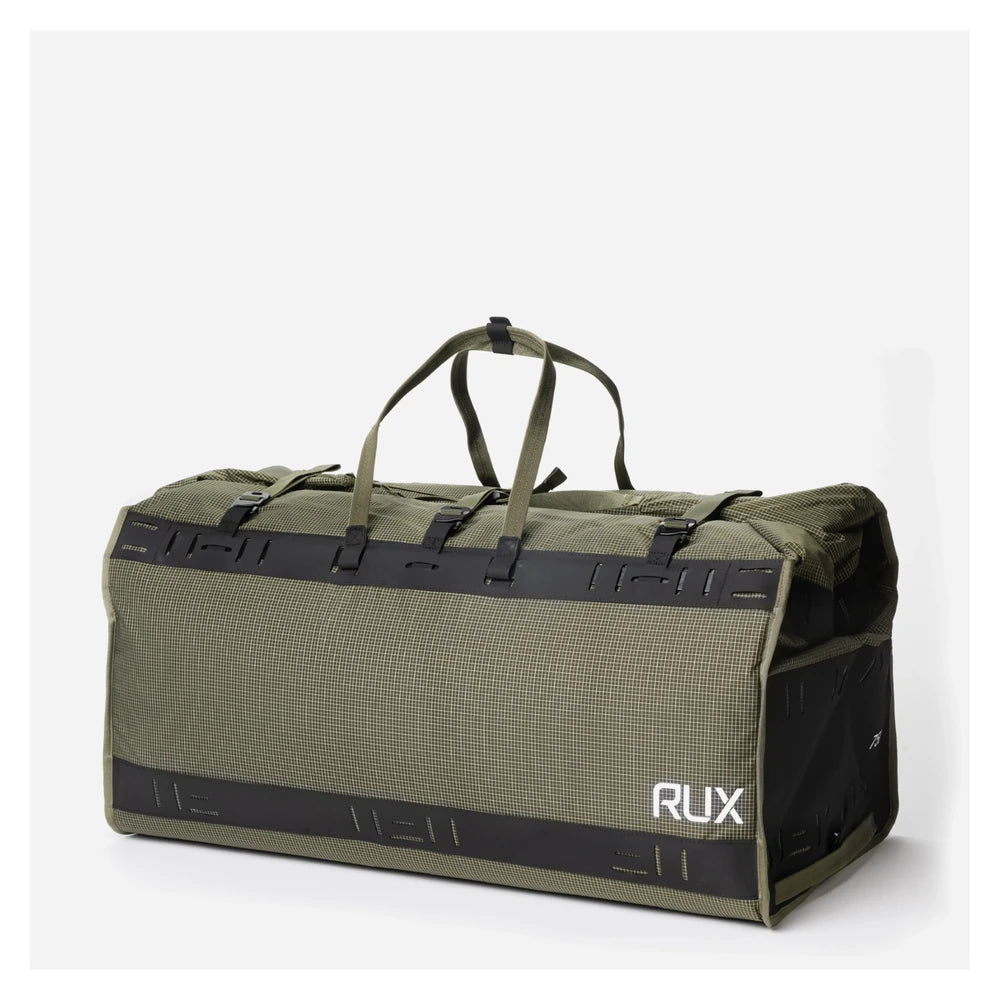 Rux DuffleBox 75L closed angle product view with waterproof outdoor construction