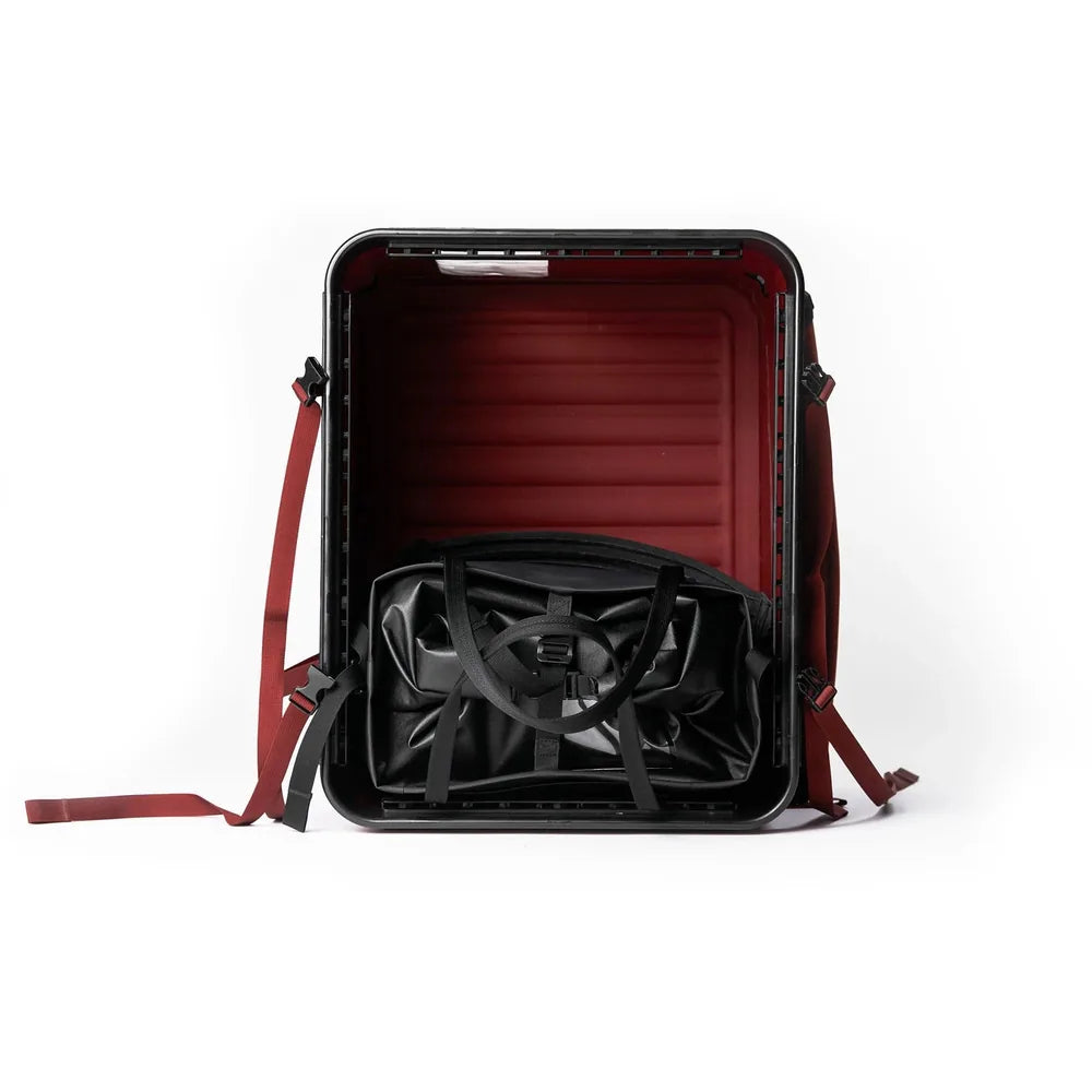 RUX waterproof tote storage system inside modular cargo container