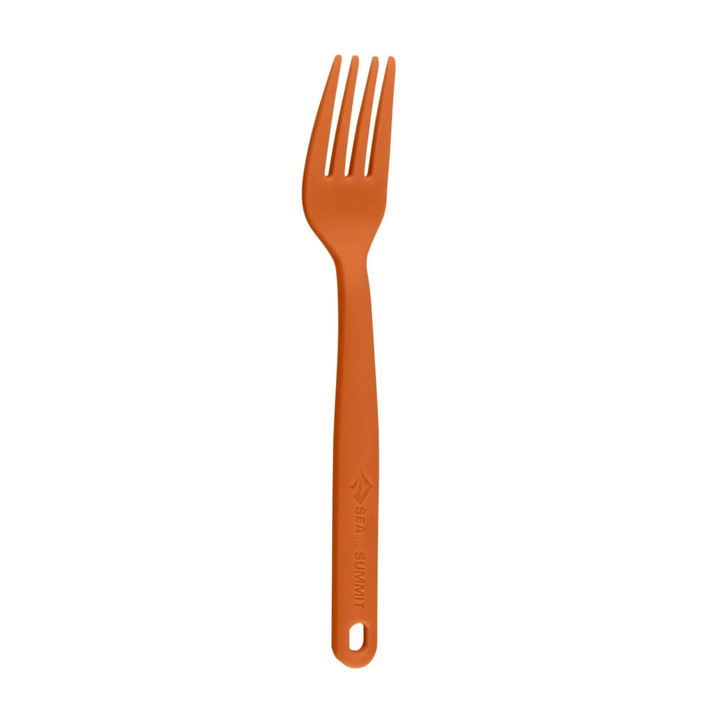 Sea to Summit Camp Cutlery fork lightweight orange camping utensil with carabiner attachment hole