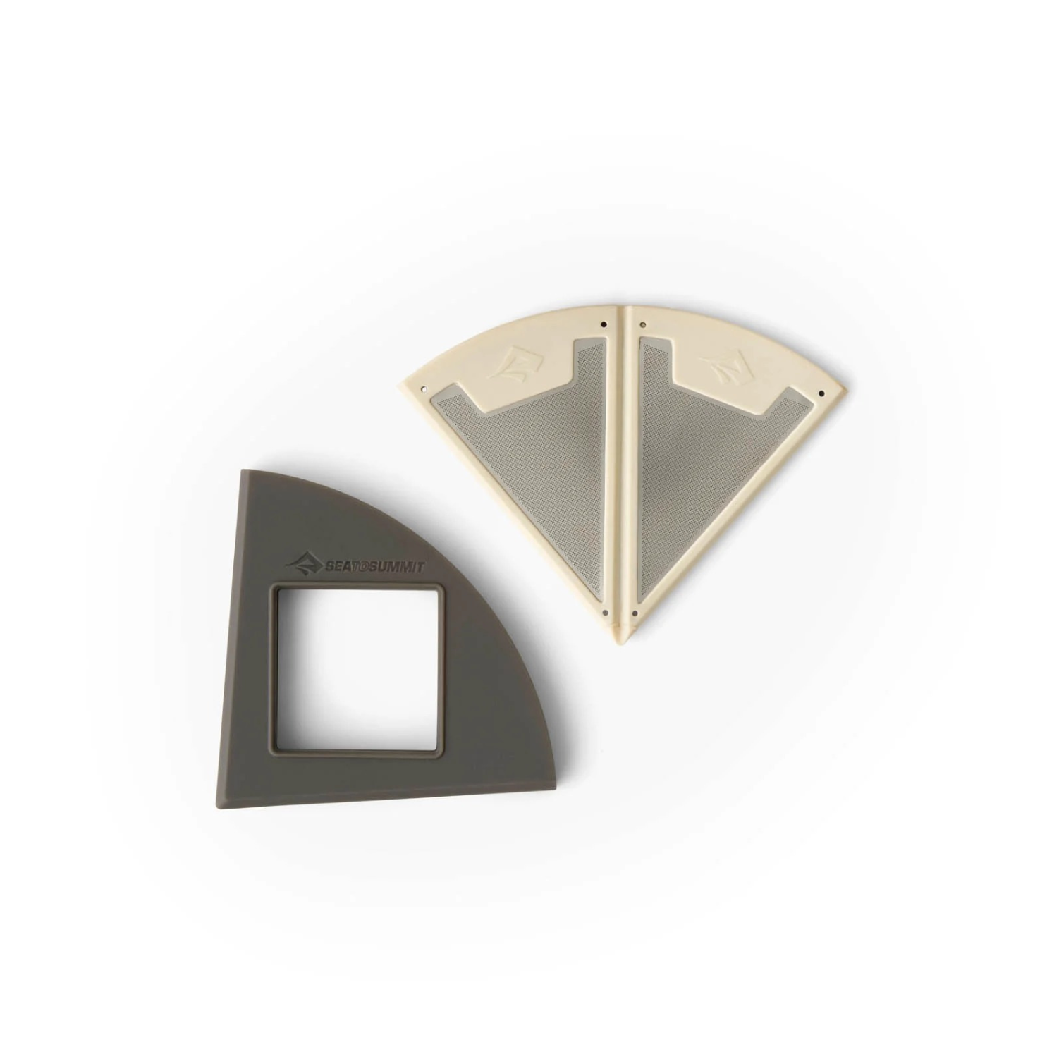 Sea to Summit Frontier pour over components showing silicone filter and polypropylene base separated