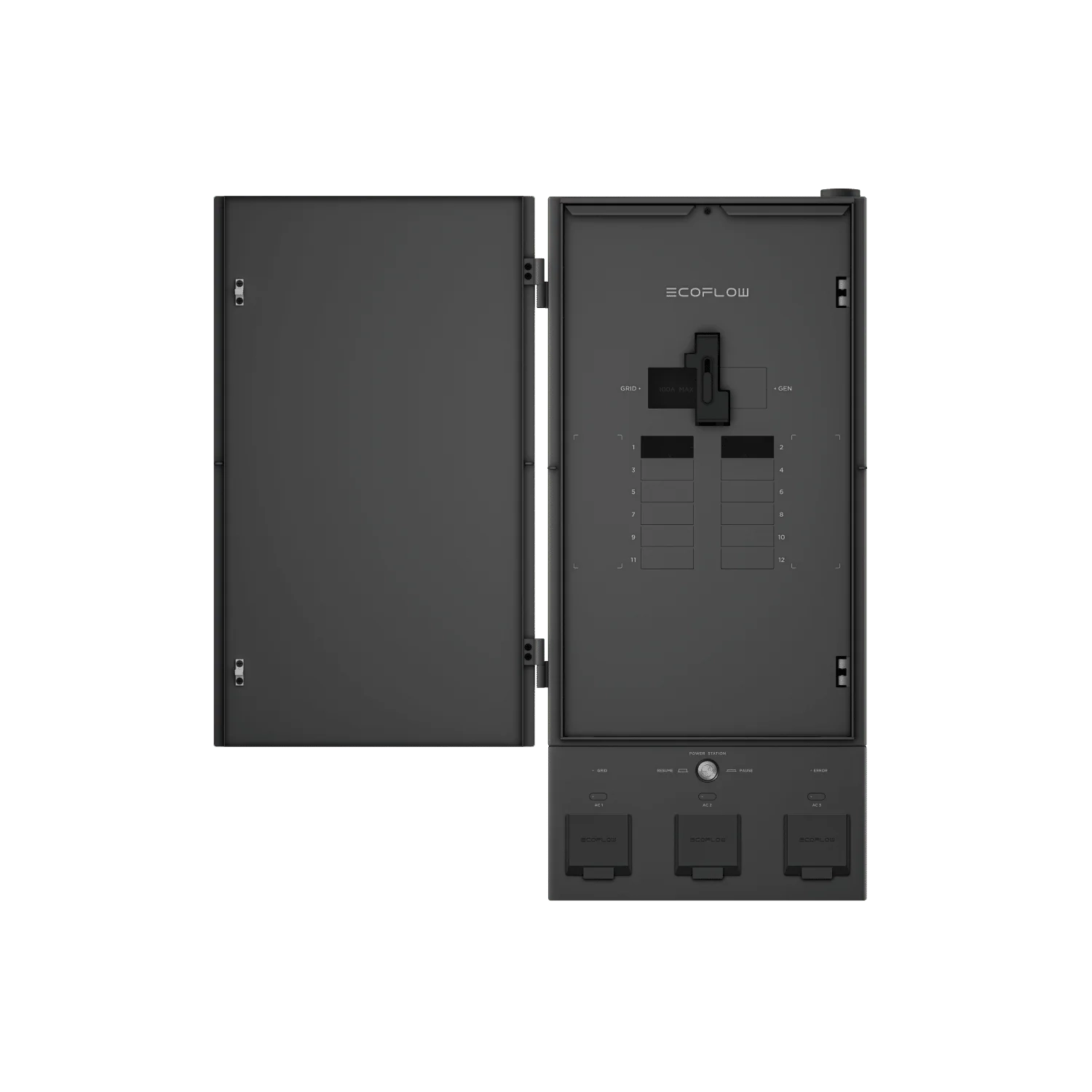 EcoFlow Smart Home Panel 2 open front interior view