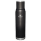 Stanley Adventure To-Go Bottle 1.4 QT in Black, front view with Stanley logo and stainless steel base