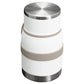 Stanley Adventure To-Go Food Jar with Spork 24 OZ in Frost, angled back view showing the stainless steel cap and band