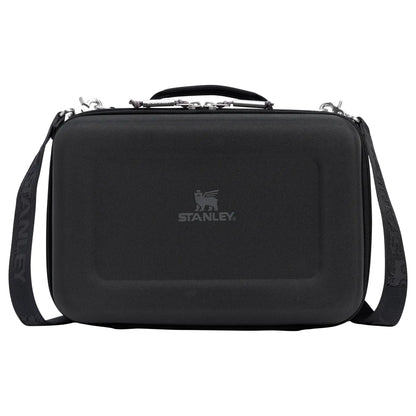 Stanley All Day Midi Lunch Box 6.3 QT in black, front view with shoulder strap
