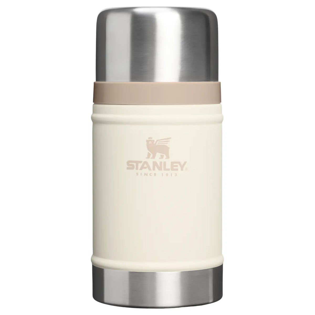 Stanley Classic Legendary Food Jar 24 OZ in Cream, front view with Stanley logo