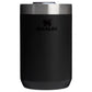 Stanley Everyday Camp Cup 12 oz in black with brushed stainless steel rim and lid