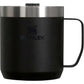 Stanley Everyday Camp Mug 12 oz in matte black with stainless steel rim and flip lid
