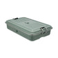 Stanley Legendary Useful Box 1.25 QT in Hammertone Green, angled view with lid closed