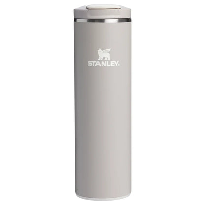 Stanley Transit FlipTop Mug 16 OZ in Ash, front view with Stanley logo and flip-top lid