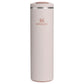 Stanley Transit FlipTop Mug 20 OZ in Rose Quartz, front view with Stanley logo and flip-top lid