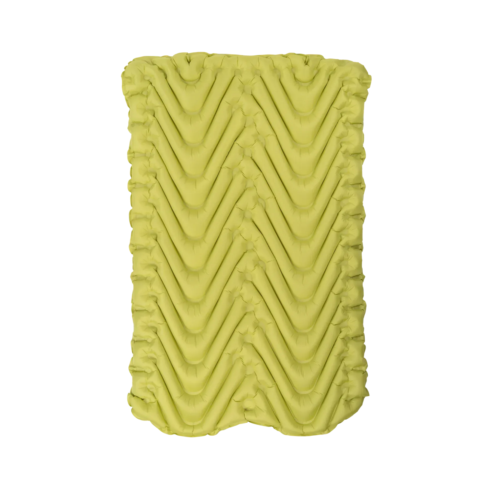 Top view of Klymit Static V Summit Double sleeping pad showing V-shaped chambers