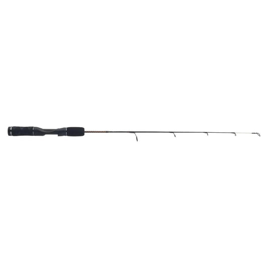 Ugly Stik GX2 30 inch medium heavy ice spinning combo rod, full length with black foam handle on the left
