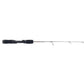 Ugly Stik GX2 26 inch light ice spinning rod, full length with black foam handle on the left