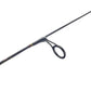 Ugly Stik GX2 26 inch light ice spinning rod close-up of black line guide and model number on the blank
