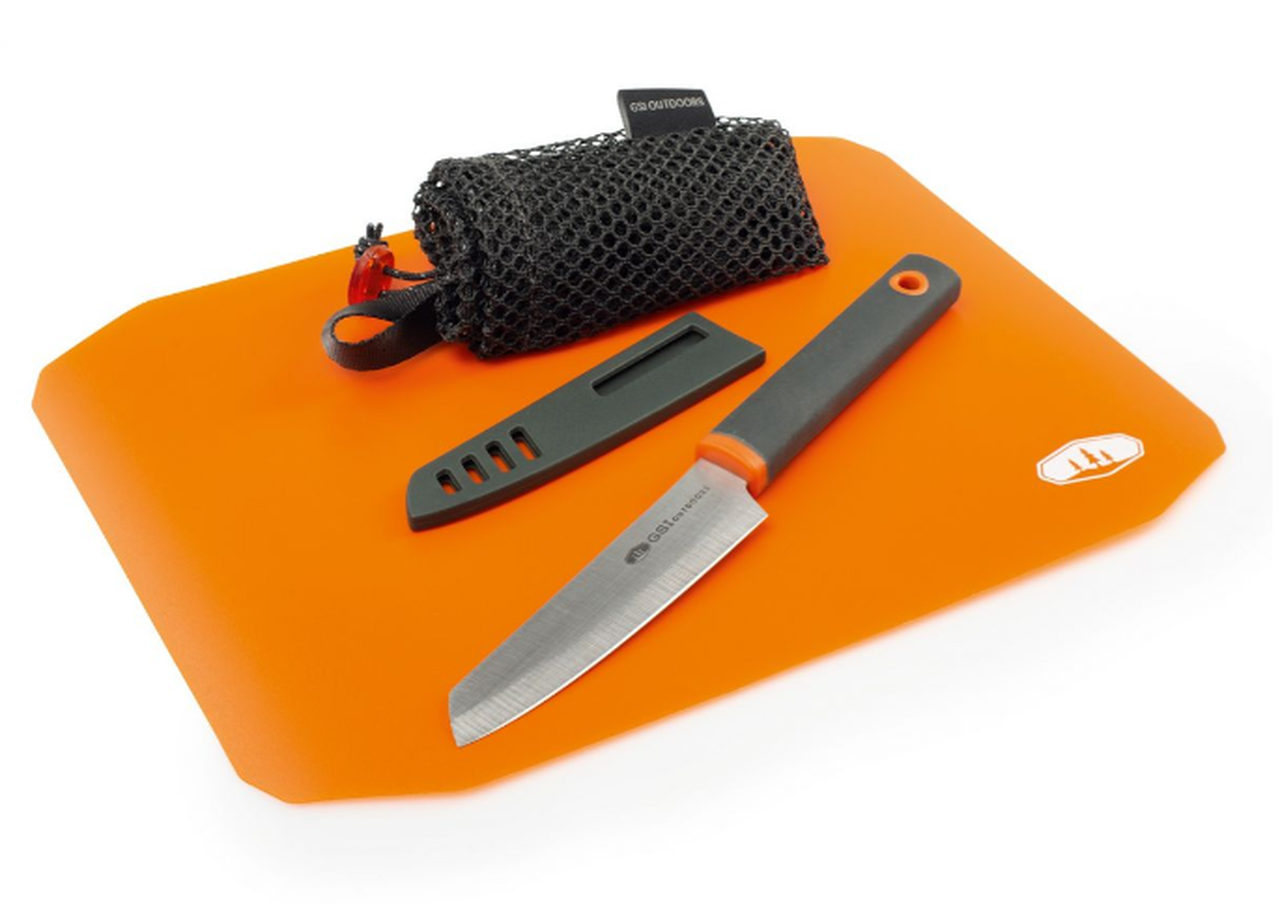 GSI Santoku Roll Up Cutting Board Knife Set