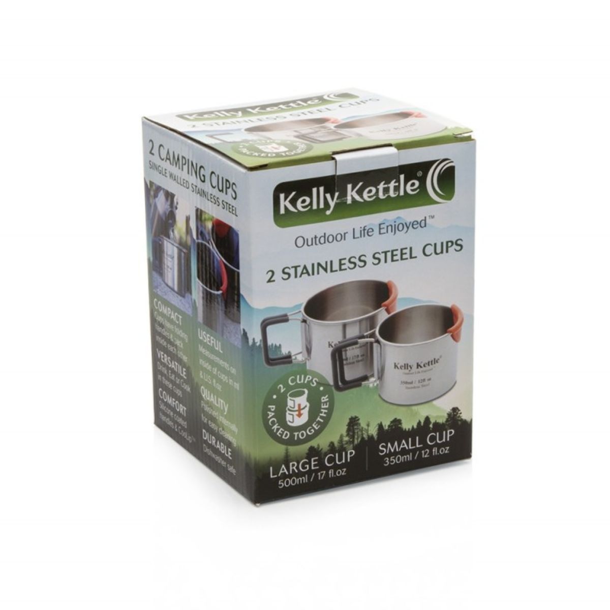 Kelly Kettle Cups (Nesting 2 Set) Stainless Steel