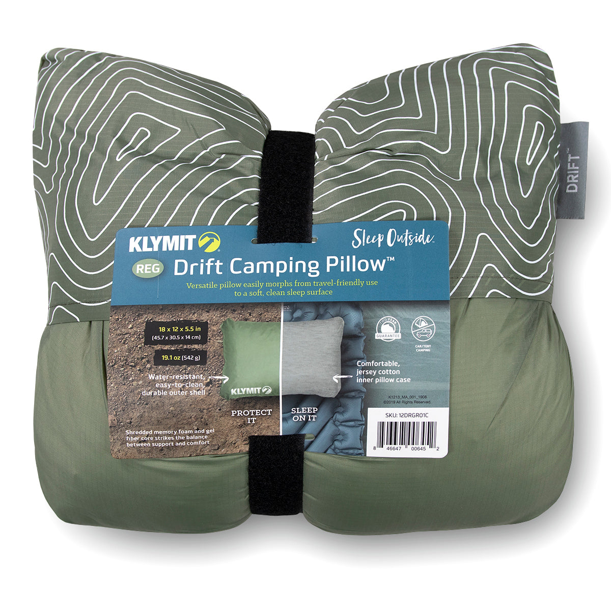 Klymit Drift Car Camp Pillow Regular - Green