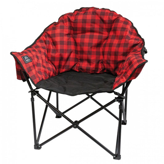 Kuma Lazy Bear Chair-Red/Black Plaid