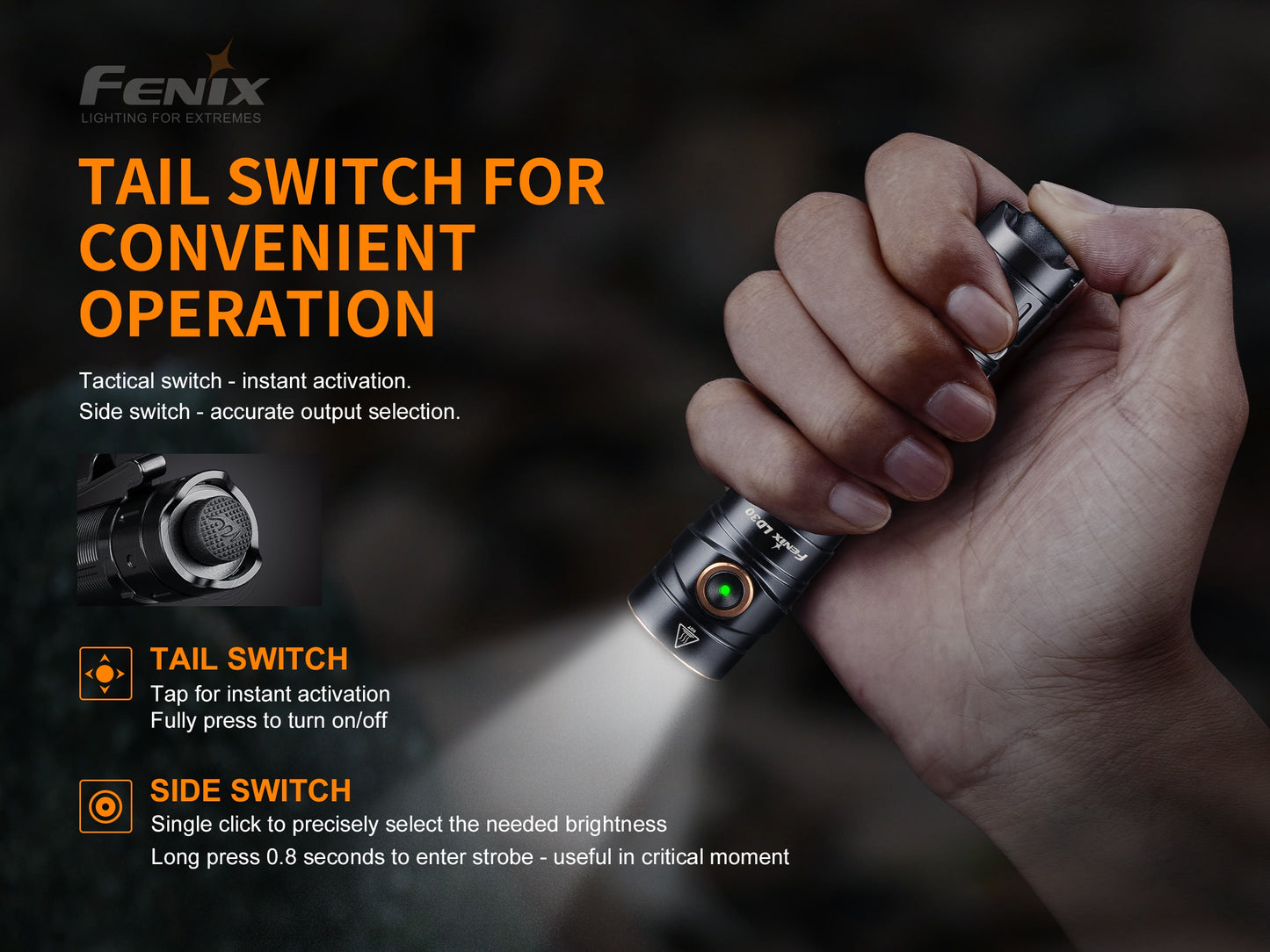 Fenix LD30 Flashlight With Battery